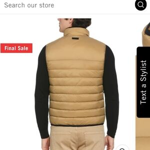 Perry Ellis vest size small Tan color brand new w tags
